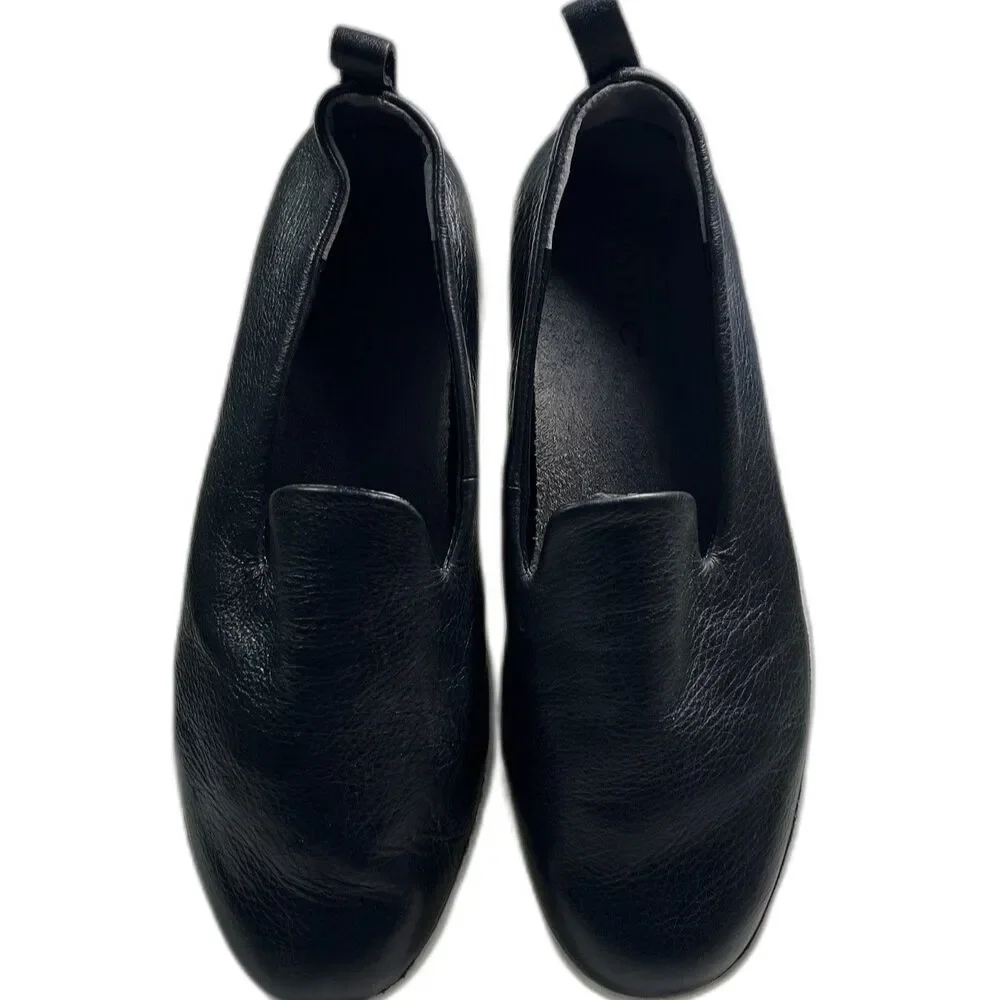 Vionic Women's Uptown Willa Leather Packable Loafers Black SZ 8-1/2W